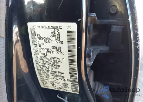 2004 Nissan Xterra Xe from USA, damaged, VIN 5N1ED28T24C677328